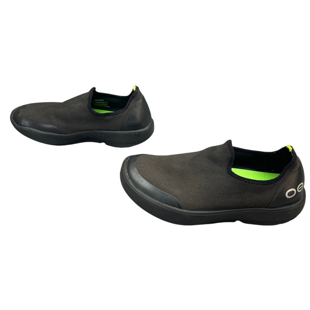 OOFOS OOmg eeZee Black Slip On Low Recovery Shoe Thick Sole Sneaker Women 9.5 - Picture 5 of 8
